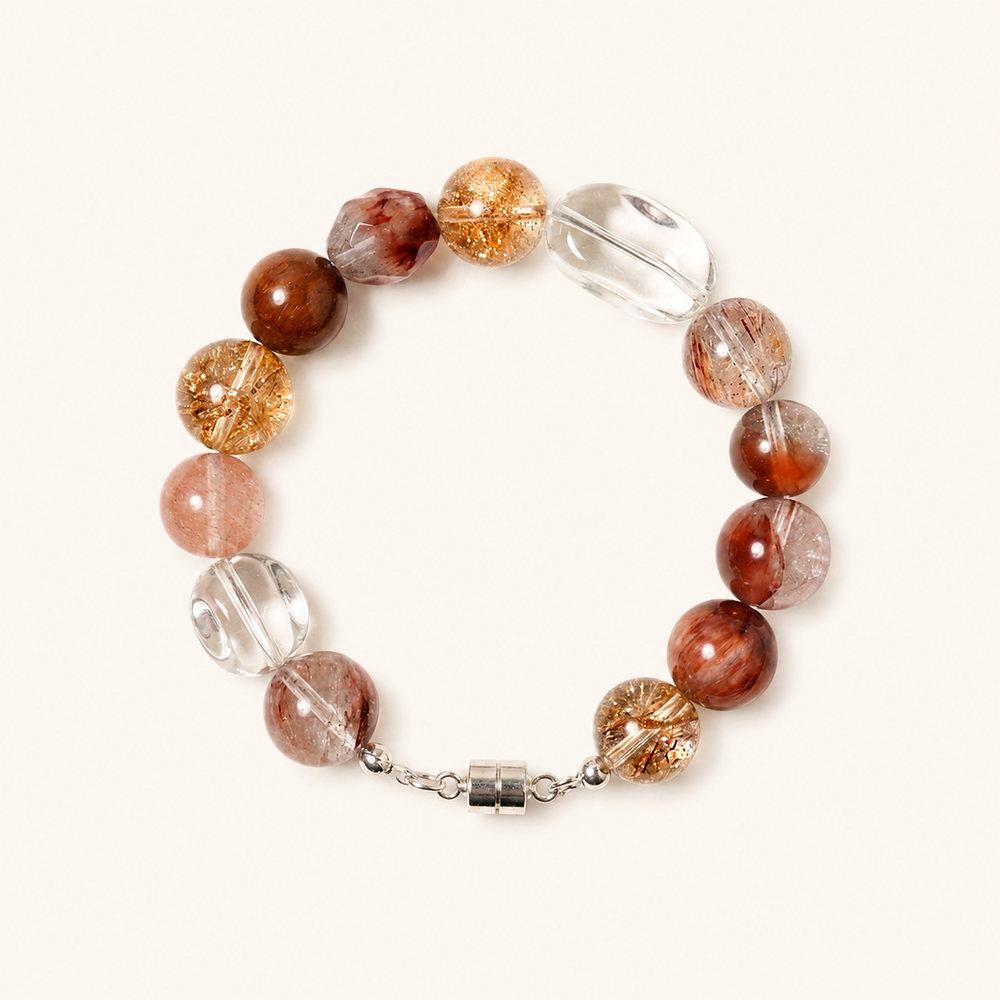 Red Garden Quartz & Yellow Garden Quartz Bracelet