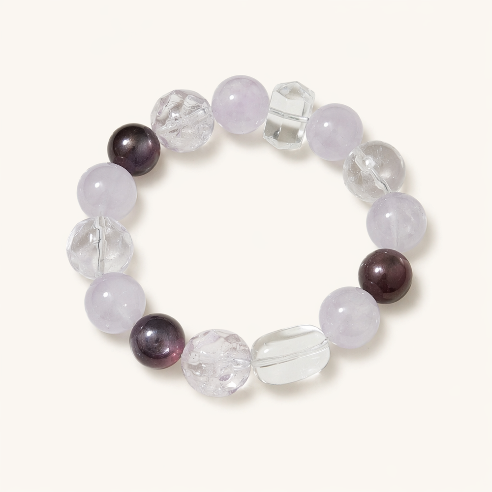Lavender Amethyst & Clear Quartz Bracelet