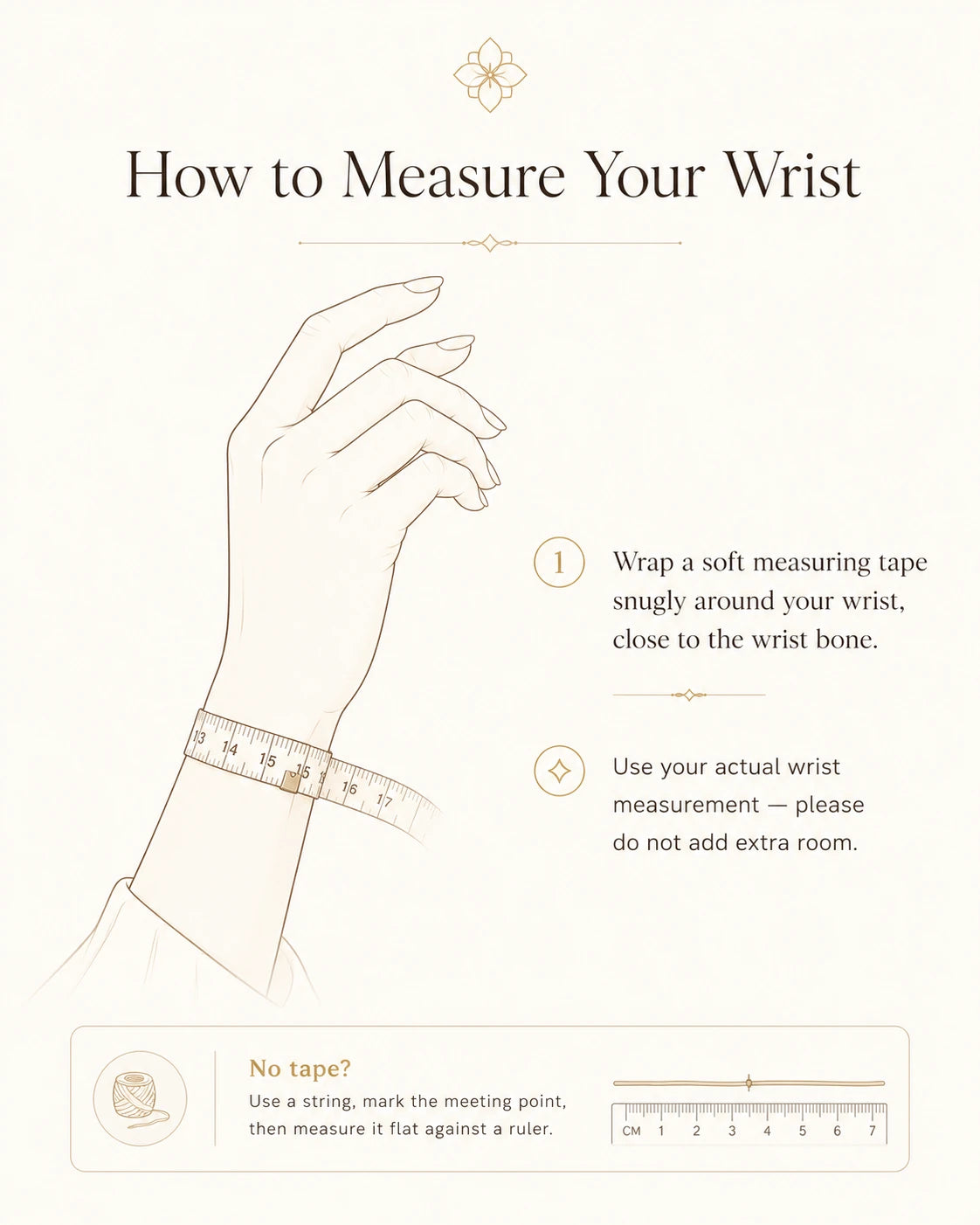 Wrist measuring illustration